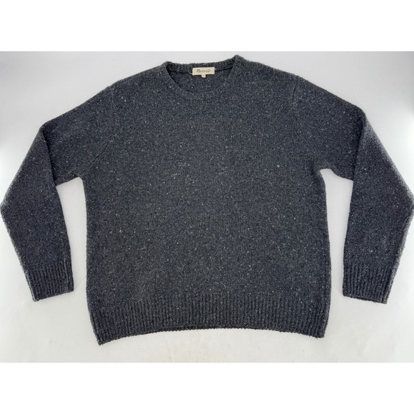 Madewell XXL Gray Wool Blend Crew Neck Long Sleeve Knit Sweater - Picture 9 of 11